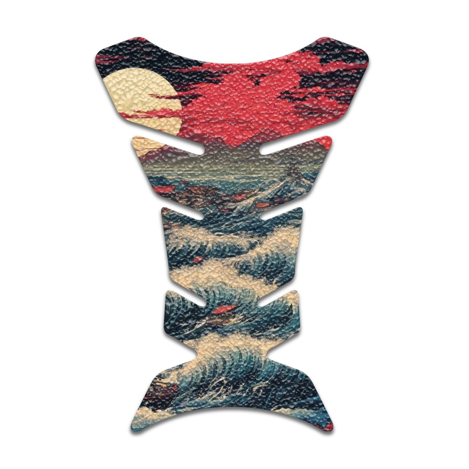 Gas Tank Sticker Motorcycle Tank Pad Protector Anti Slip Fish Bone Japanese Sci Fi - MC Motoparts