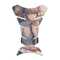 Gas Tank Sticker Motorcycle Tank Pad Protector Anti Slip Fish Bone Anime Artistic - MC Motoparts