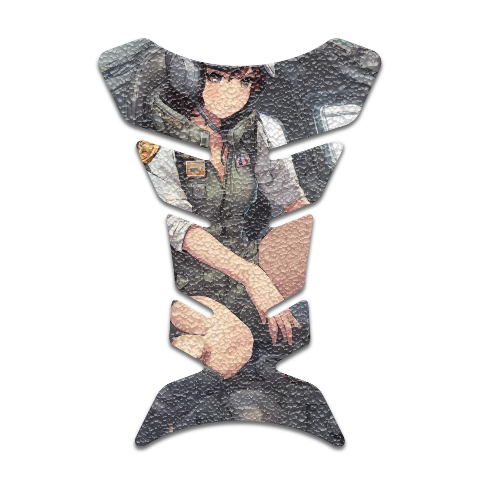 Gas Tank Sticker Motorcycle Tank Pad Protector Anti Slip Fish Bone Japanese Sci Fi - MC Motoparts