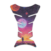 Gas Tank Sticker Motorcycle Tank Pad Protector Anti Slip Fish Bone Japanese Sci Fi - MC Motoparts