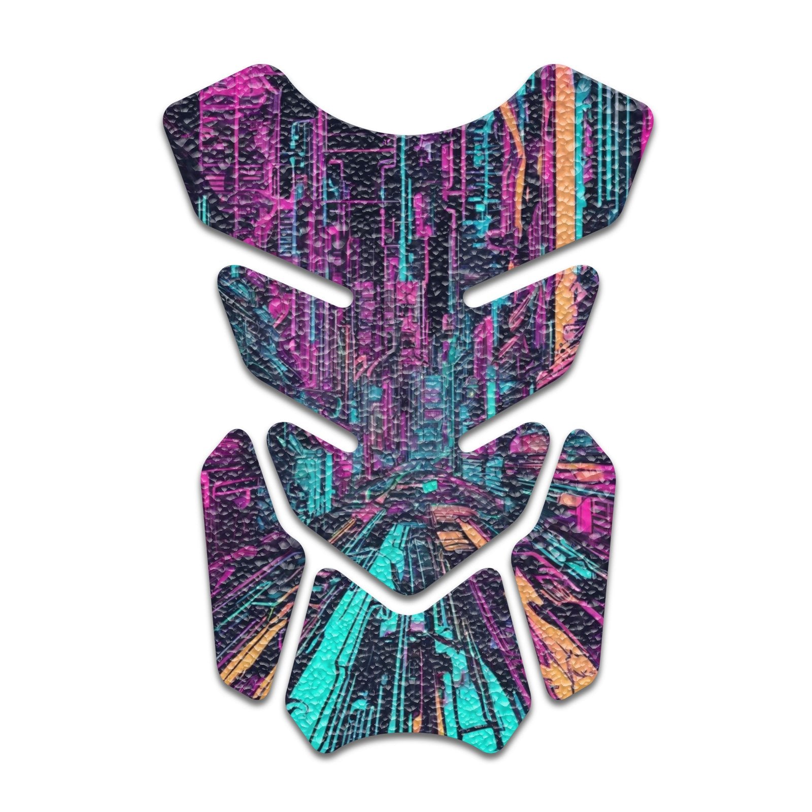 Gas Tank Sticker Motorcycle Tank Pad Protector Anti Slip Shield Neon Fantasy Art - MC Motoparts