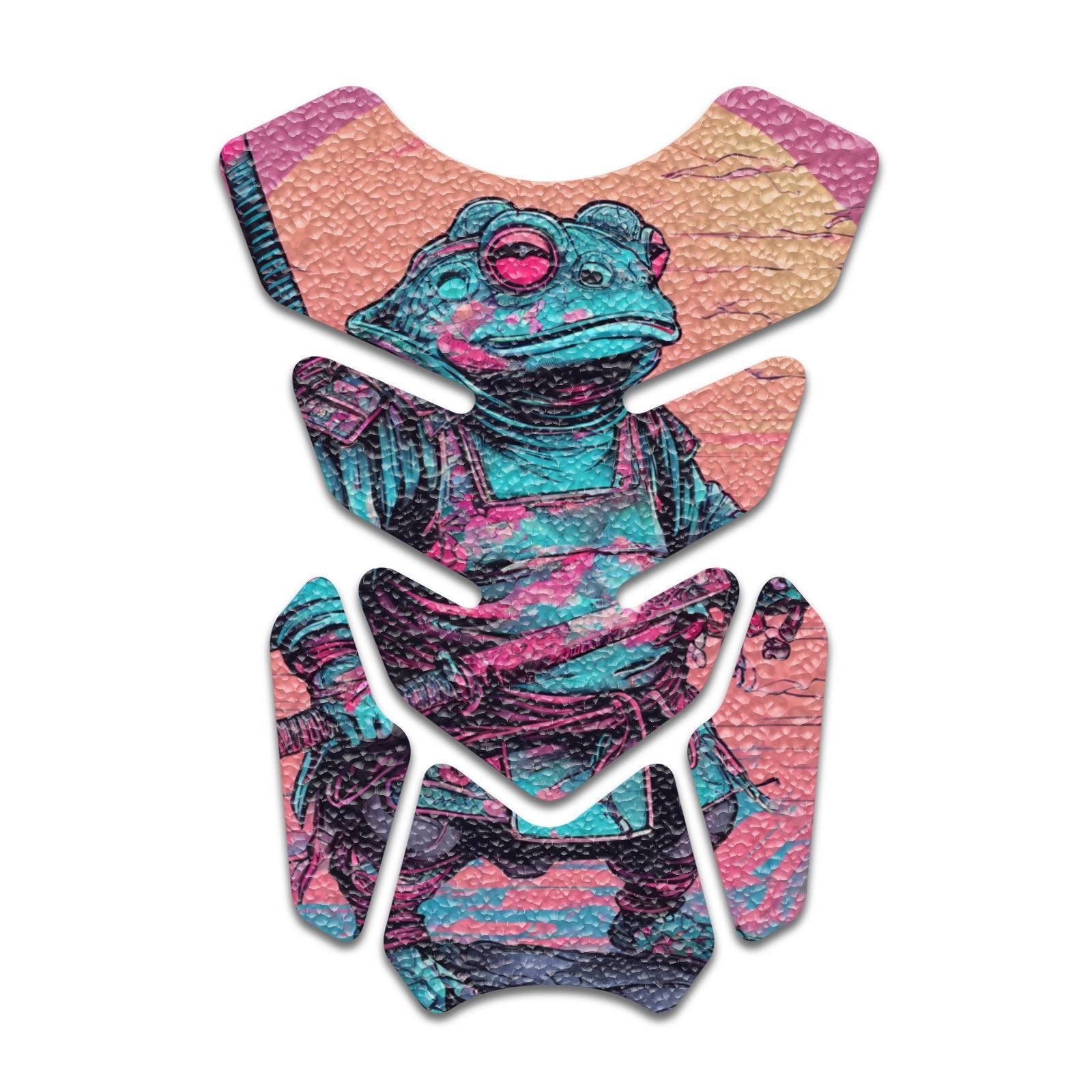 Gas Tank Sticker Motorcycle Tank Pad Protector Anti Slip Shield Neon Fantasy Art - MC Motoparts