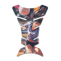 Gas Tank Sticker Motorcycle Tank Pad Protector Anti Slip Fish Bone Vintage Wave - MC Motoparts