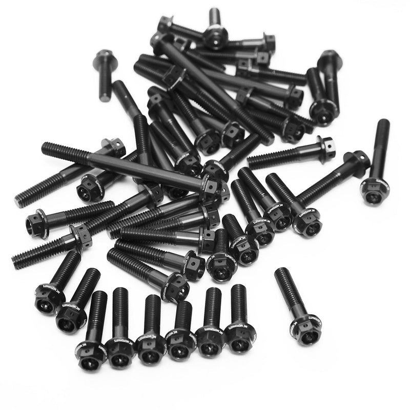 Black Yamaha YZF R6 2017-2020 CNC Crankcase Cover Bolt Kit Set
