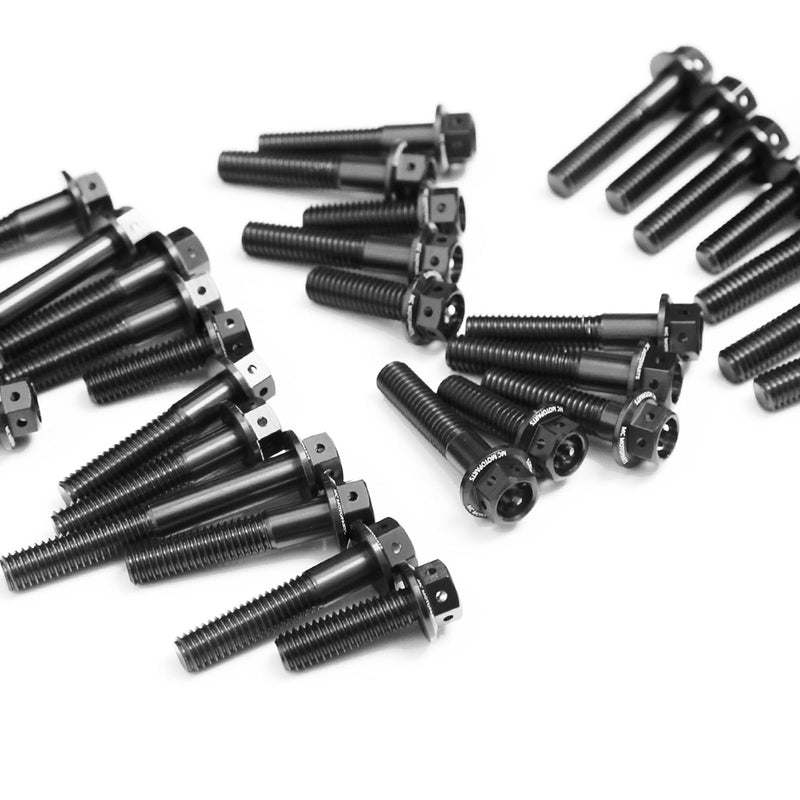 Black Yamaha YZF R6 1999-2002 CNC Crankcase Cover Bolt Kit Set