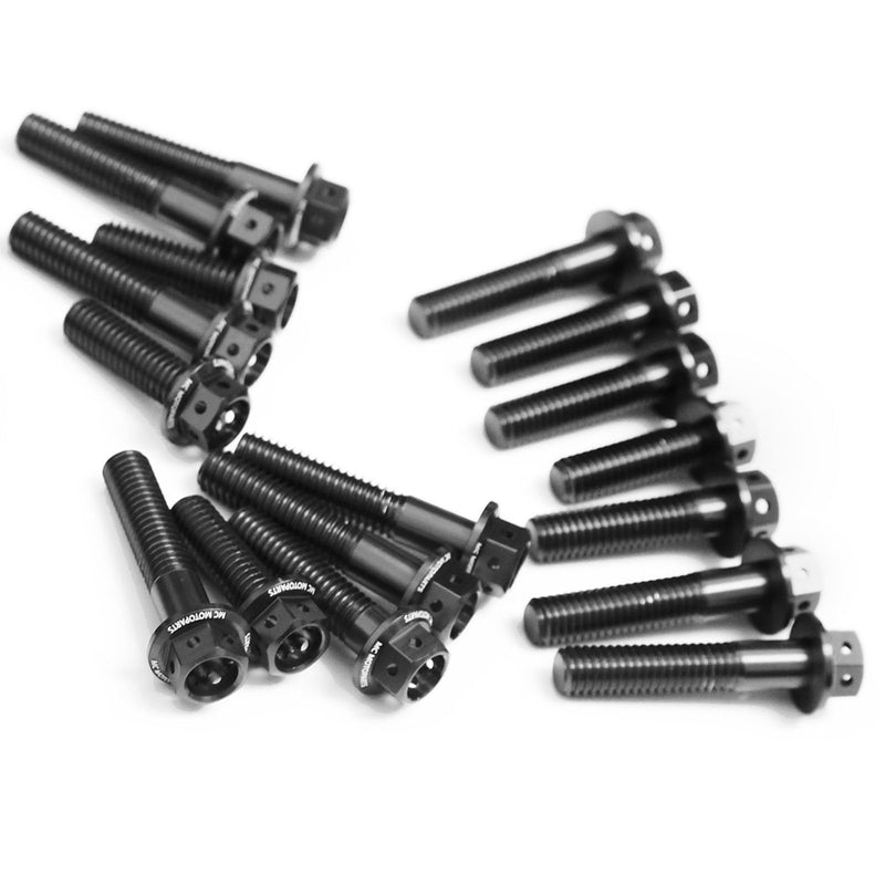 Black Yamaha MT-10 2016-2022 CNC Crankcase Cover Bolt Kit Set