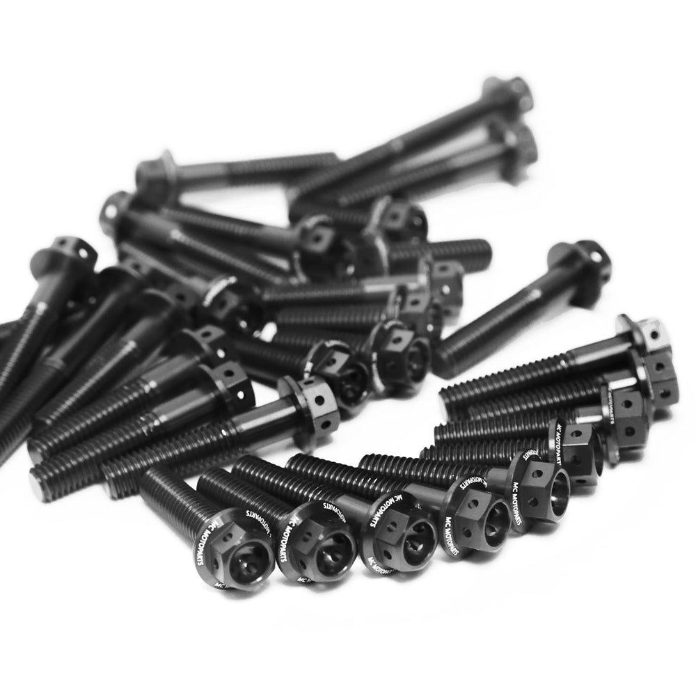 Black Honda Super Cub C125 2020 CNC Crankcase Cover Bolt Kit Set