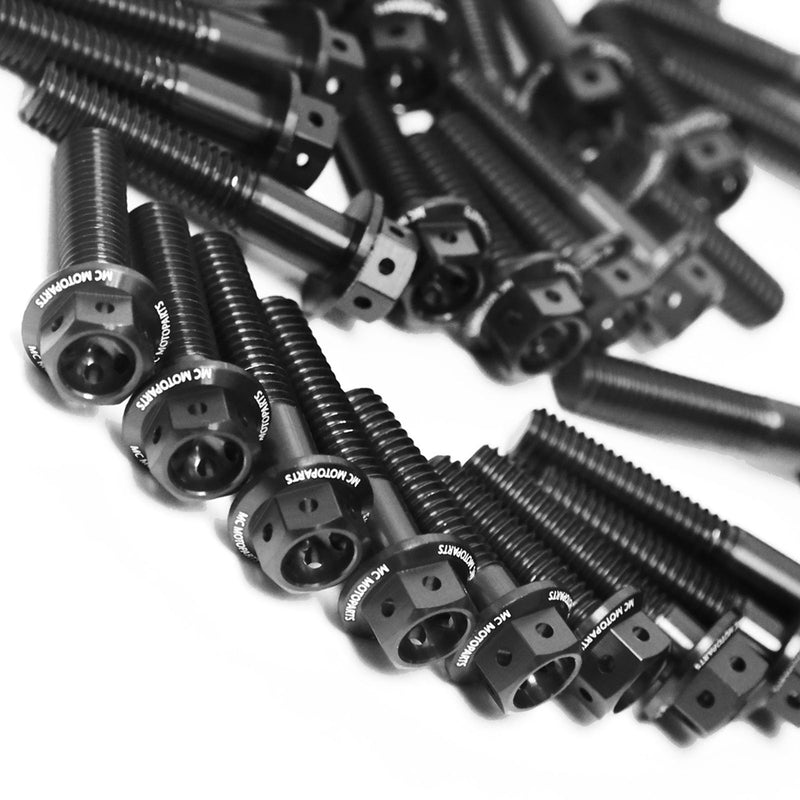 Black Kawasaki Ninja 650 2017-2022 CNC Crankcase Cover Bolt Kit Set