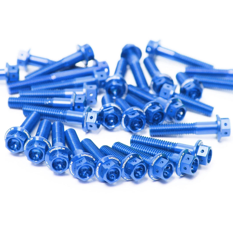 Blue Yamaha FZ6 Fazer FZ6N FZ6S 2004-2009 CNC Crankcase Cover Bolt Kit Set