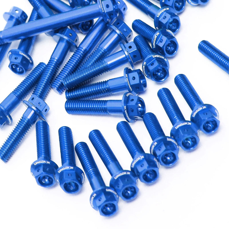 Blue Suzuki SV1000 2003-2007 CNC Crankcase Cover Bolt Kit