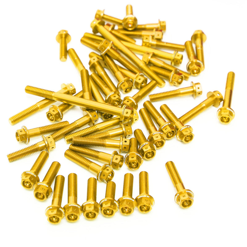 Gold Kawasaki Z650 2017-2022 CNC Crankcase Cover Bolt Kit