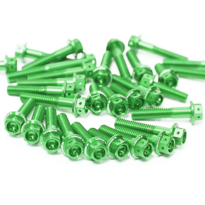 Green Kawasaki Ninja 1000SX 2020-2022 CNC Crankcase Cover Bolt Kit Set