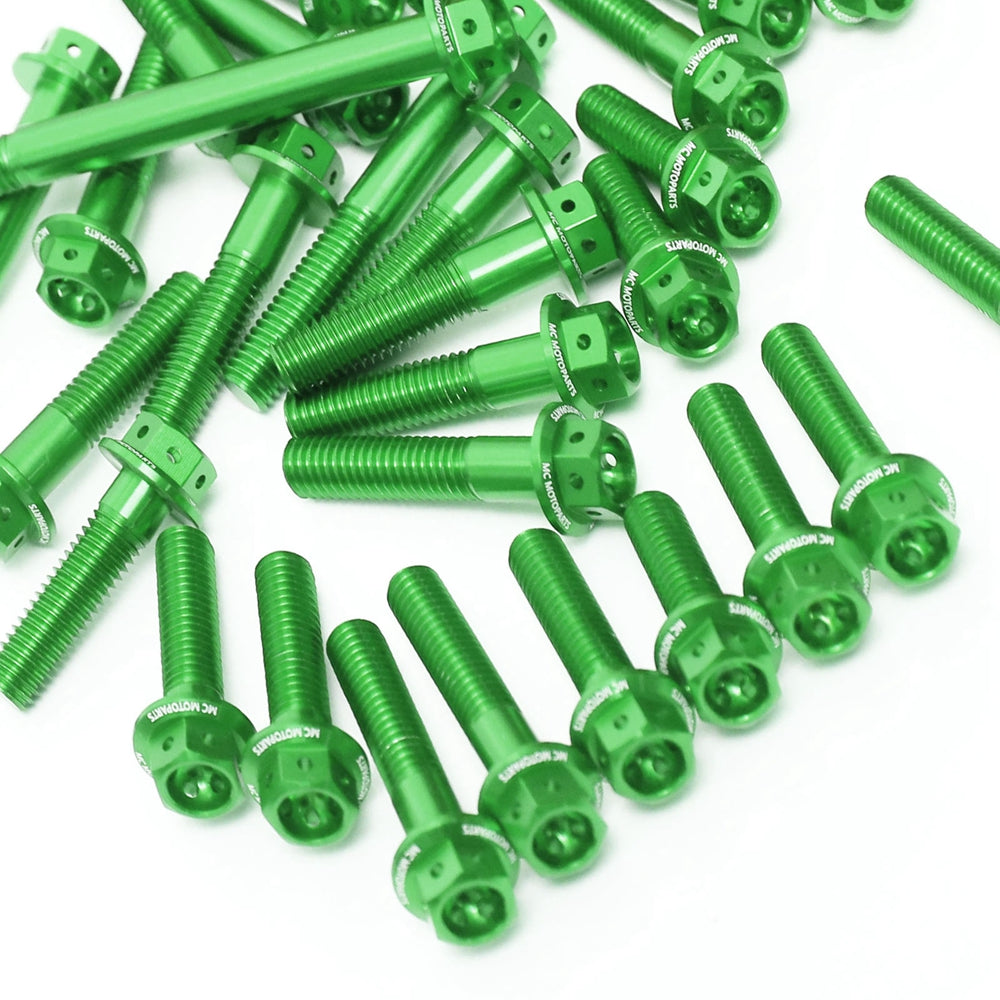 Green Yamaha YZF R6 2008-2016 CNC Crankcase Cover Bolt Kit Set