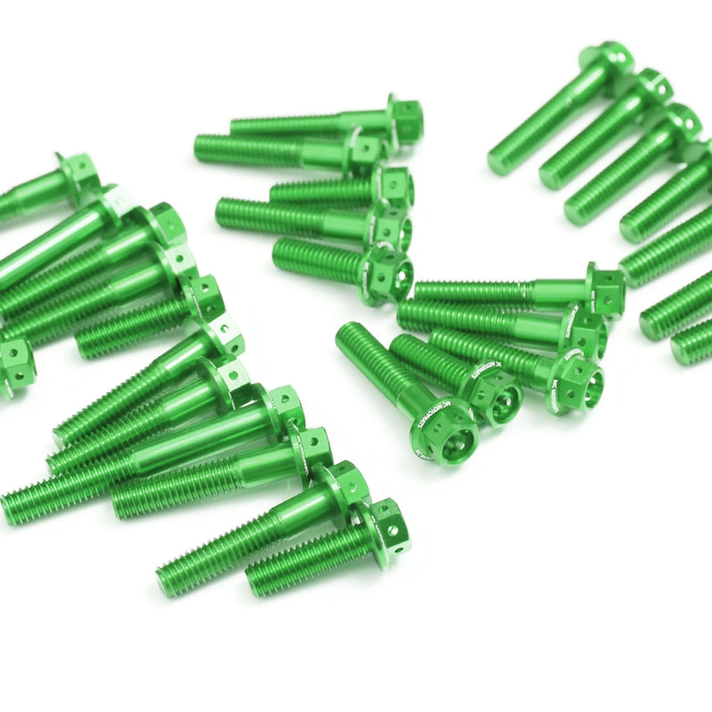 Green Suzuki GW250 Inazuma 2013-2017 CNC Crankcase Cover Bolt Kit