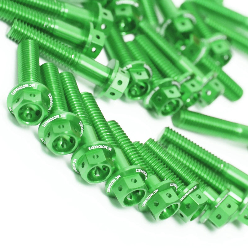 Green Kawasaki ZX-10R 2004-2005 CNC Crankcase Cover Bolt Kit