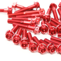 Red Suzuki SV650S  2003-2017 CNC Crankcase Cover Bolt Kit