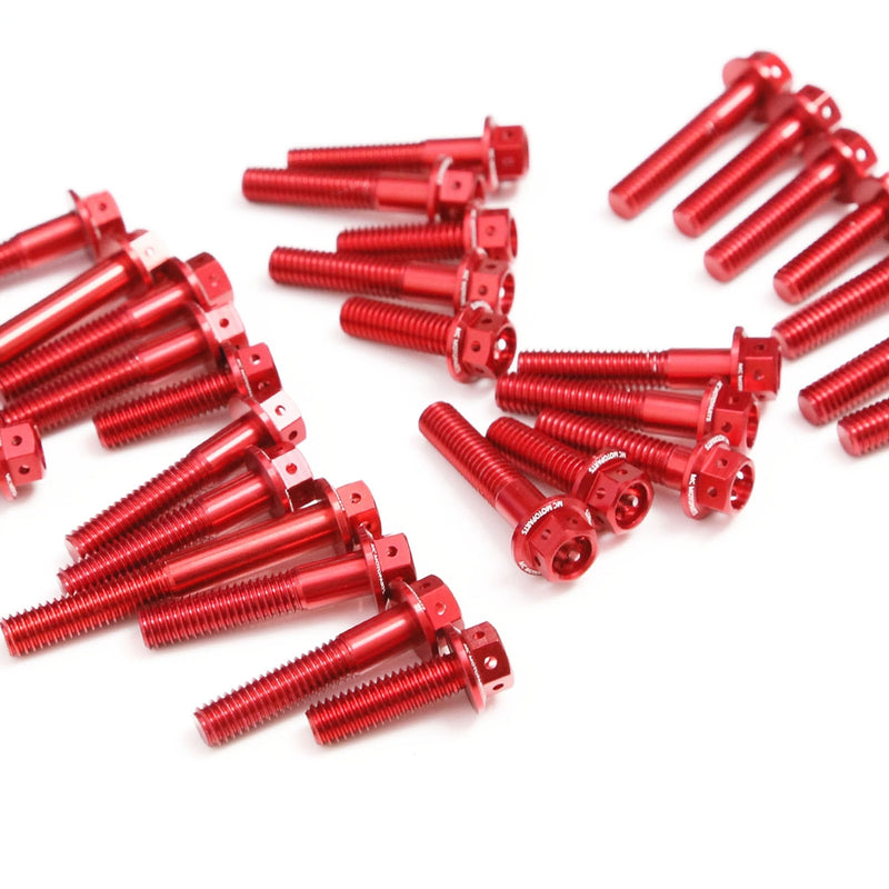 Red Honda CB600F Hornet 1998-2006 CNC Crankcase Cover Bolt Kit