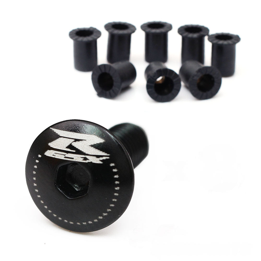 Fit Suzuki GSX-R Engraved Logo Windshield Bolts - MC Motoparts