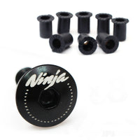 Fit Kawasaki Ninja Engraved Logo Windshield Bolts - MC Motoparts