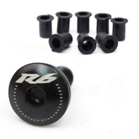 Fit Yamaha YZF R6 98-20 R6S 04-07 Engraved Logo Windshield Bolts - MC Motoparts