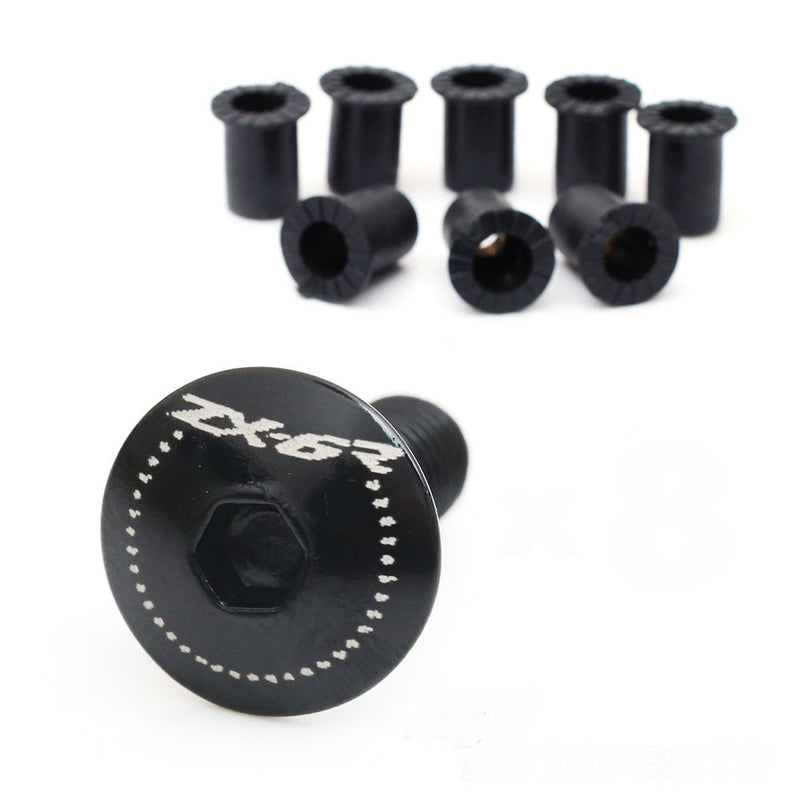 Fit Kawasaki Ninja ZX-6R 98-20 Engraved Logo Windshield Bolts - MC Motoparts