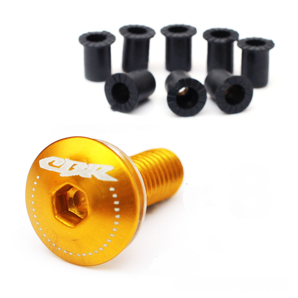 Fit Honda CBR Engraved Logo Windshield Bolts - MC Motoparts