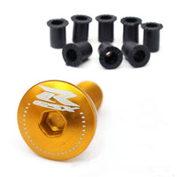 Fit Suzuki GSX-R Engraved Logo Windshield Bolts - MC Motoparts