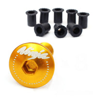 Fit Kawasaki Ninja Engraved Logo Windshield Bolts - MC Motoparts