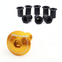 Fit Kawasaki Ninja ZX-10R 04-20 Engraved Logo Windshield Bolts - MC Motoparts