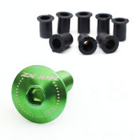 Fit Kawasaki Ninja ZX-10R 04-20 Engraved Logo Windshield Bolts - MC Motoparts