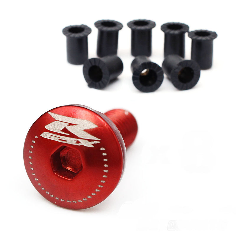 Fit Suzuki GSX-R Engraved Logo Windshield Bolts - MC Motoparts