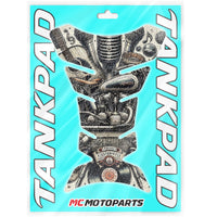 Gas Tank Sticker Motorcycle Tank Pad Protector Anti Slip Fish Bone Vintage Wave MC Motoparts x StickerBao