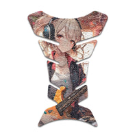 Gas Tank Sticker Motorcycle Tank Pad Protector Anti Slip Fish Bone Anime Artistic - MC Motoparts