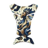 Gas Tank Sticker Motorcycle Tank Pad Protector Anti Slip Fish Bone Vintage Wave - MC Motoparts