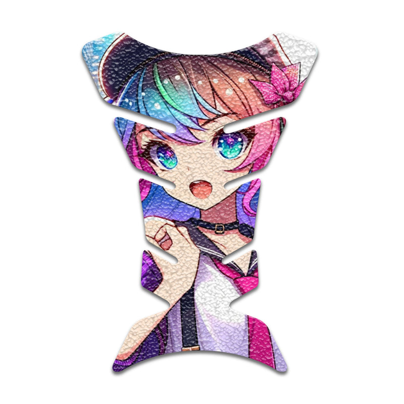 Gas Tank Sticker Motorcycle Tank Pad Protector Anti Slip Fish Bone Anime Artistic - MC Motoparts