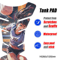 Gas Tank Sticker Motorcycle Tank Pad Protector Anti Slip Fish Bone Vintage Wave MC Motoparts x StickerBao