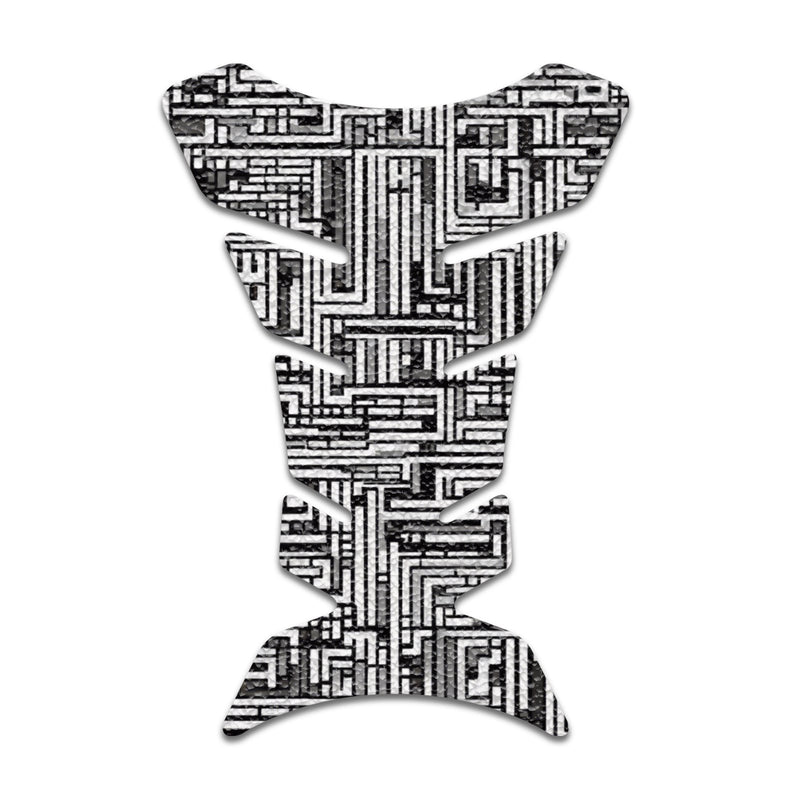 Gas Tank Sticker Motorcycle Tank Pad Protector Anti Slip Fish Bone Japanese Sci Fi - MC Motoparts