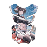 Gas Tank Sticker Motorcycle Tank Pad Protector Anti Slip Shield Vintage Wave - MC Motoparts