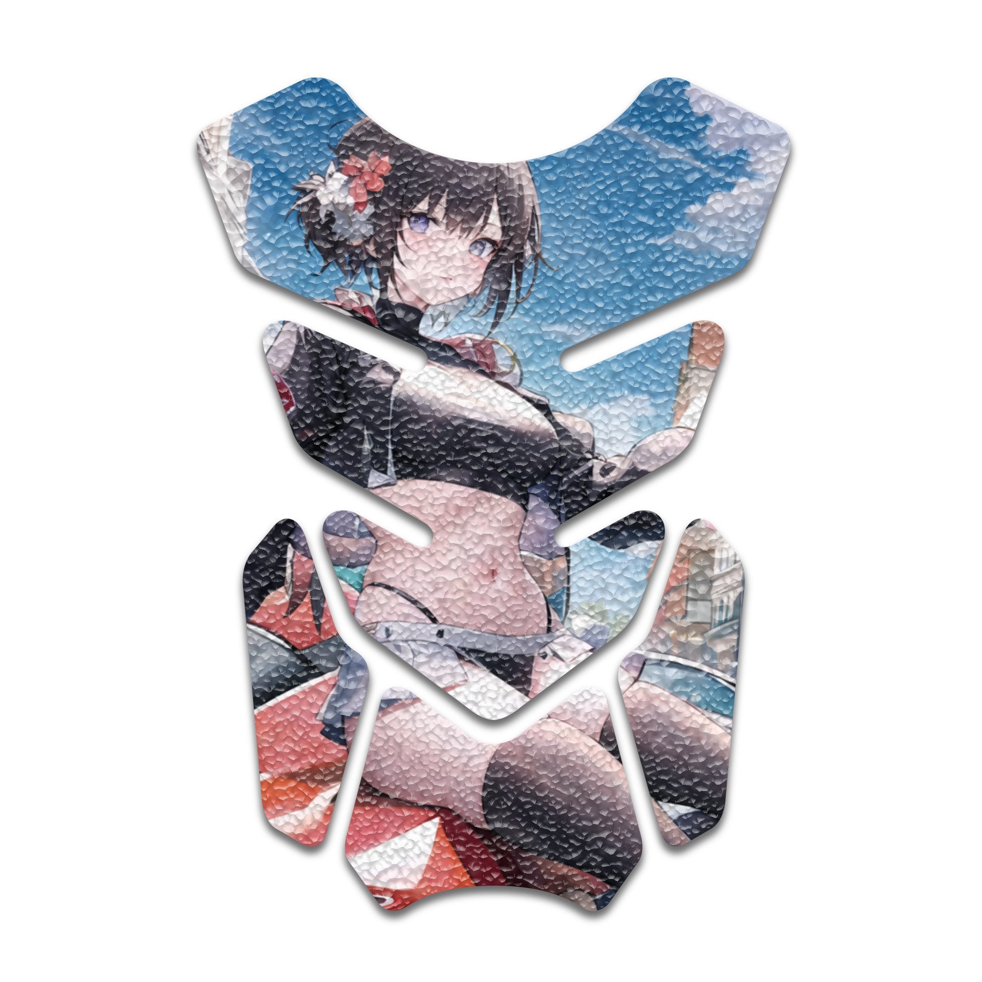 Gas Tank Sticker Motorcycle Tank Pad Protector Anti Slip Shield Vintage Wave - MC Motoparts