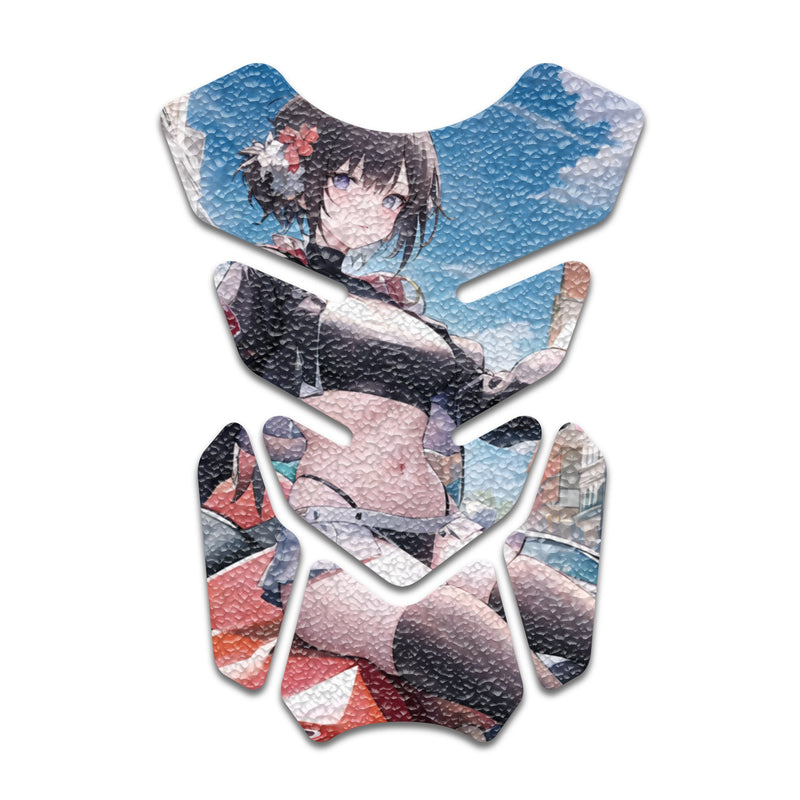 Gas Tank Sticker Motorcycle Tank Pad Protector Anti Slip Shield Vintage Wave - MC Motoparts