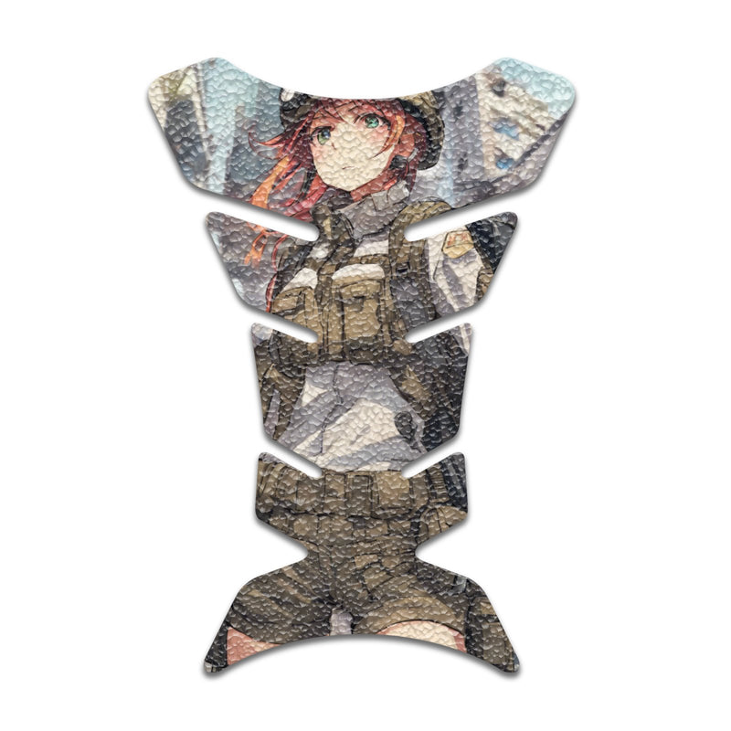 Gas Tank Sticker Motorcycle Tank Pad Protector Anti Slip Fish Bone Anime Artistic - MC Motoparts
