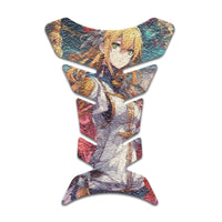 Gas Tank Sticker Motorcycle Tank Pad Protector Anti Slip Fish Bone Anime Artistic - MC Motoparts