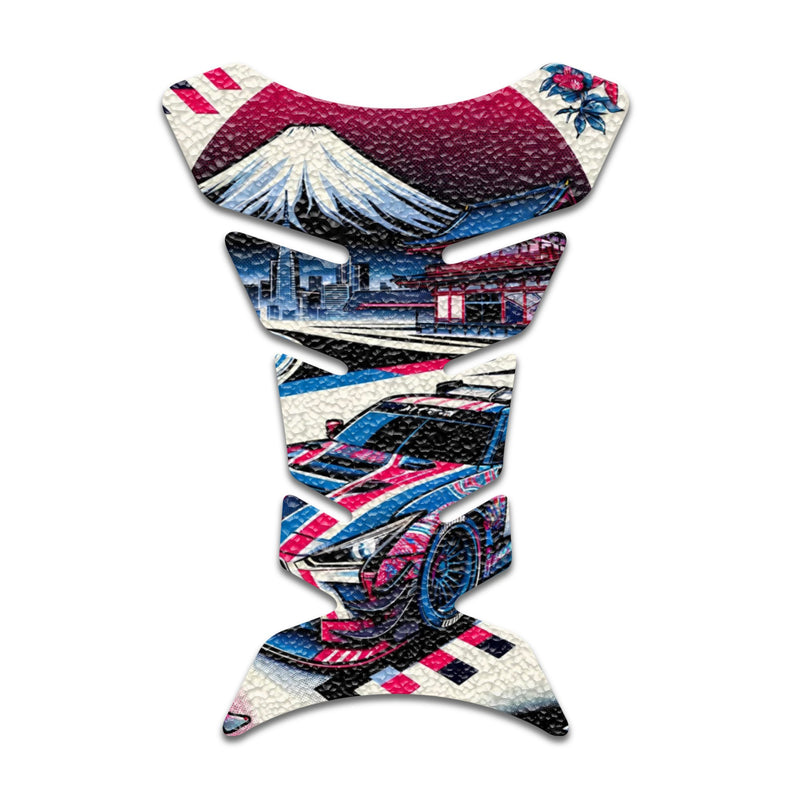 Gas Tank Sticker Motorcycle Tank Pad Protector Anti Slip Fish Bone Japanese Sci Fi - MC Motoparts