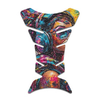 Gas Tank Sticker Motorcycle Tank Pad Protector Anti Slip Fish Bone Japanese Sci Fi - MC Motoparts