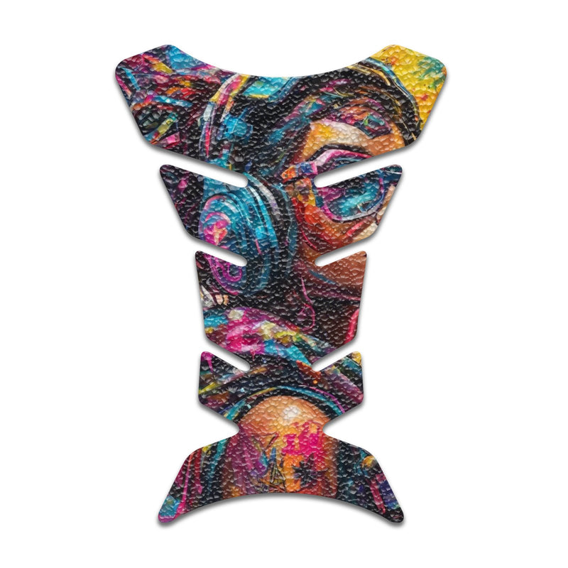 Gas Tank Sticker Motorcycle Tank Pad Protector Anti Slip Fish Bone Japanese Sci Fi - MC Motoparts