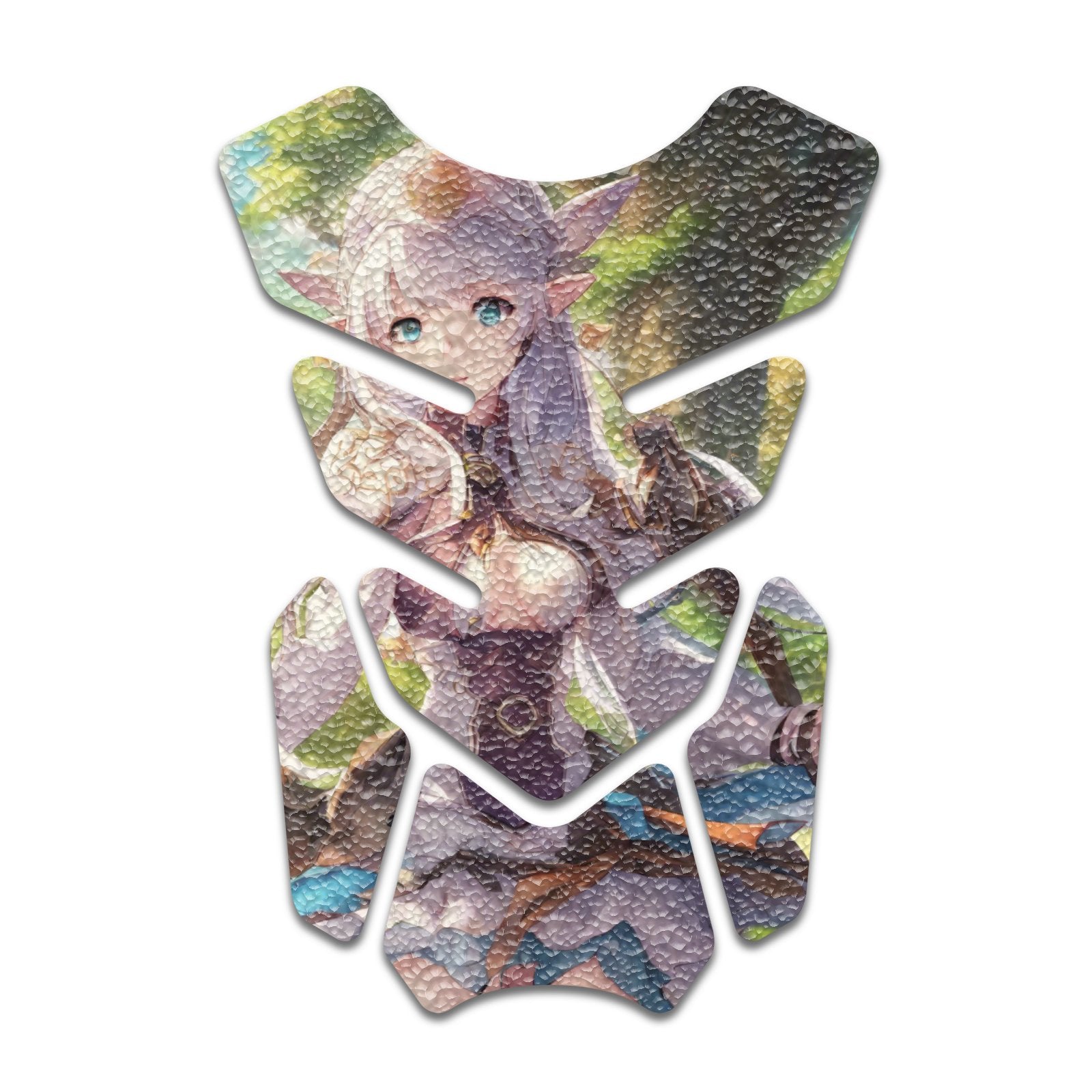 Gas Tank Sticker Motorcycle Tank Pad Protector Anti Slip Shield Neon Fantasy Art - MC Motoparts