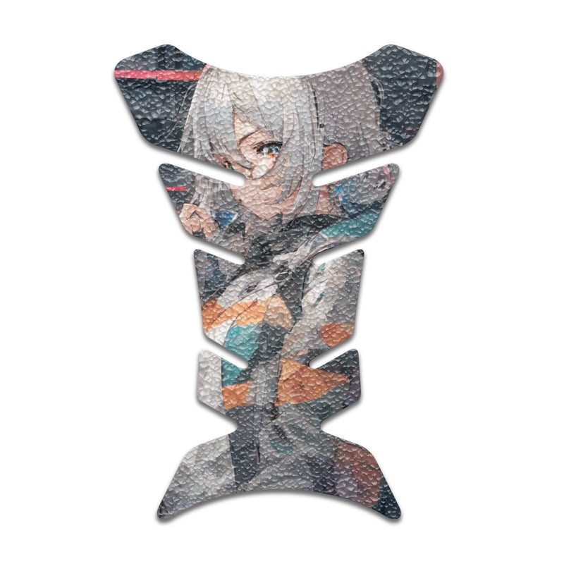 Gas Tank Sticker Motorcycle Tank Pad Protector Anti Slip Fish Bone Abstract Anime - MC Motoparts