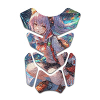 Gas Tank Sticker Motorcycle Tank Pad Protector Anti Slip Shield Abstract Anime