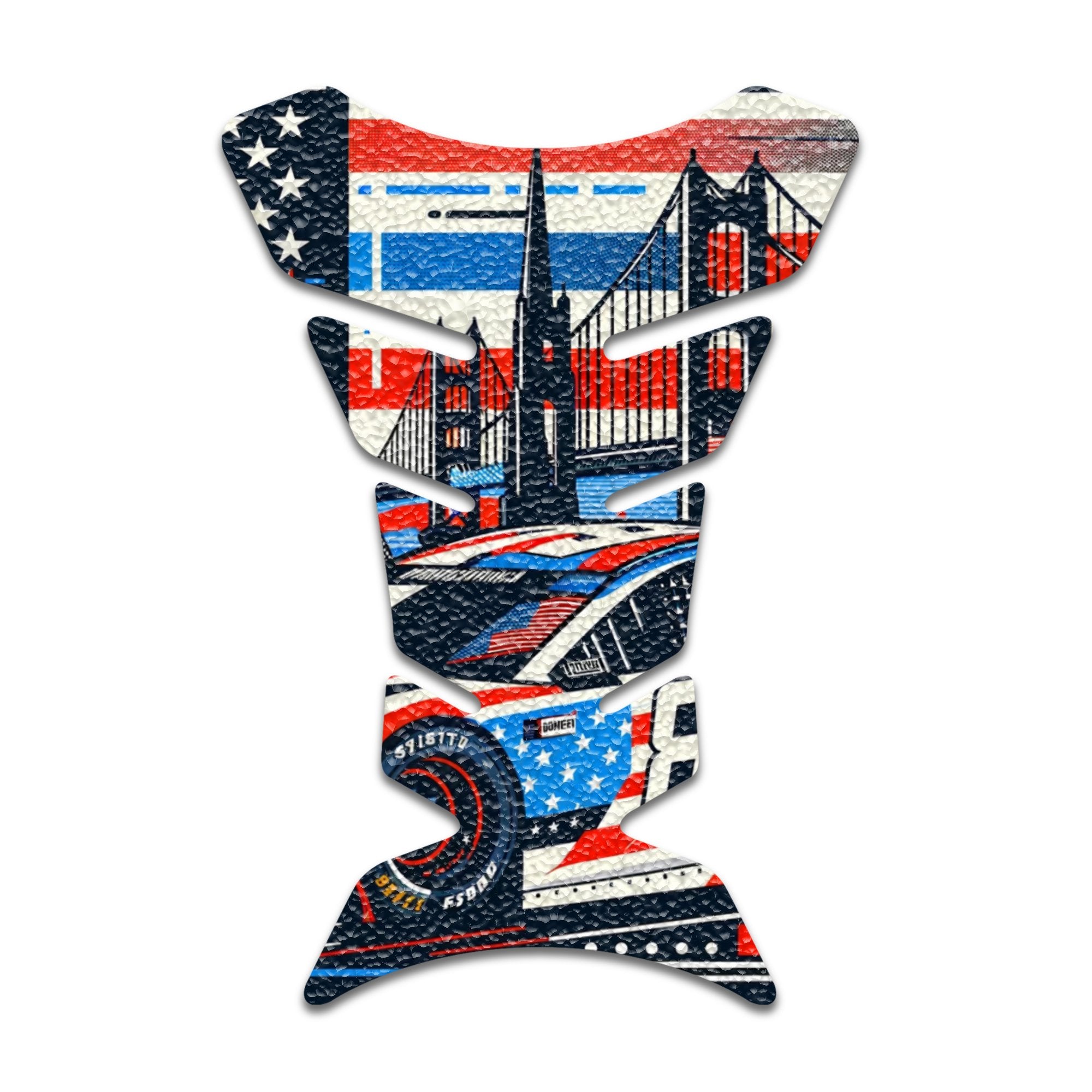 Gas Tank Sticker Motorcycle Tank Pad Protector Anti Slip Fish Bone Abstract Anime - MC Motoparts