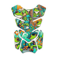 Gas Tank Sticker Motorcycle Tank Pad Protector Anti Slip Shield Neon Fantasy Art - MC Motoparts